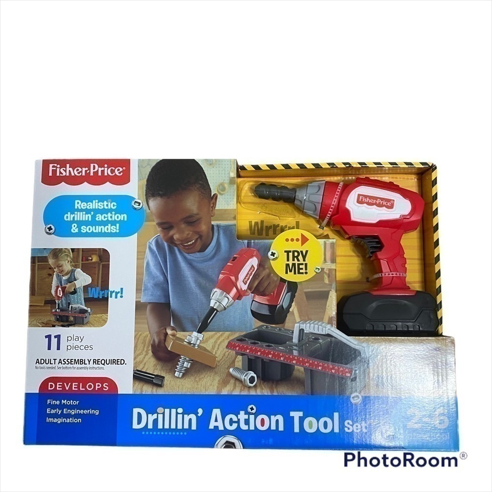 Fisher Price Drillin Action Took Set NWT Ages 2-6 Drill Engineering